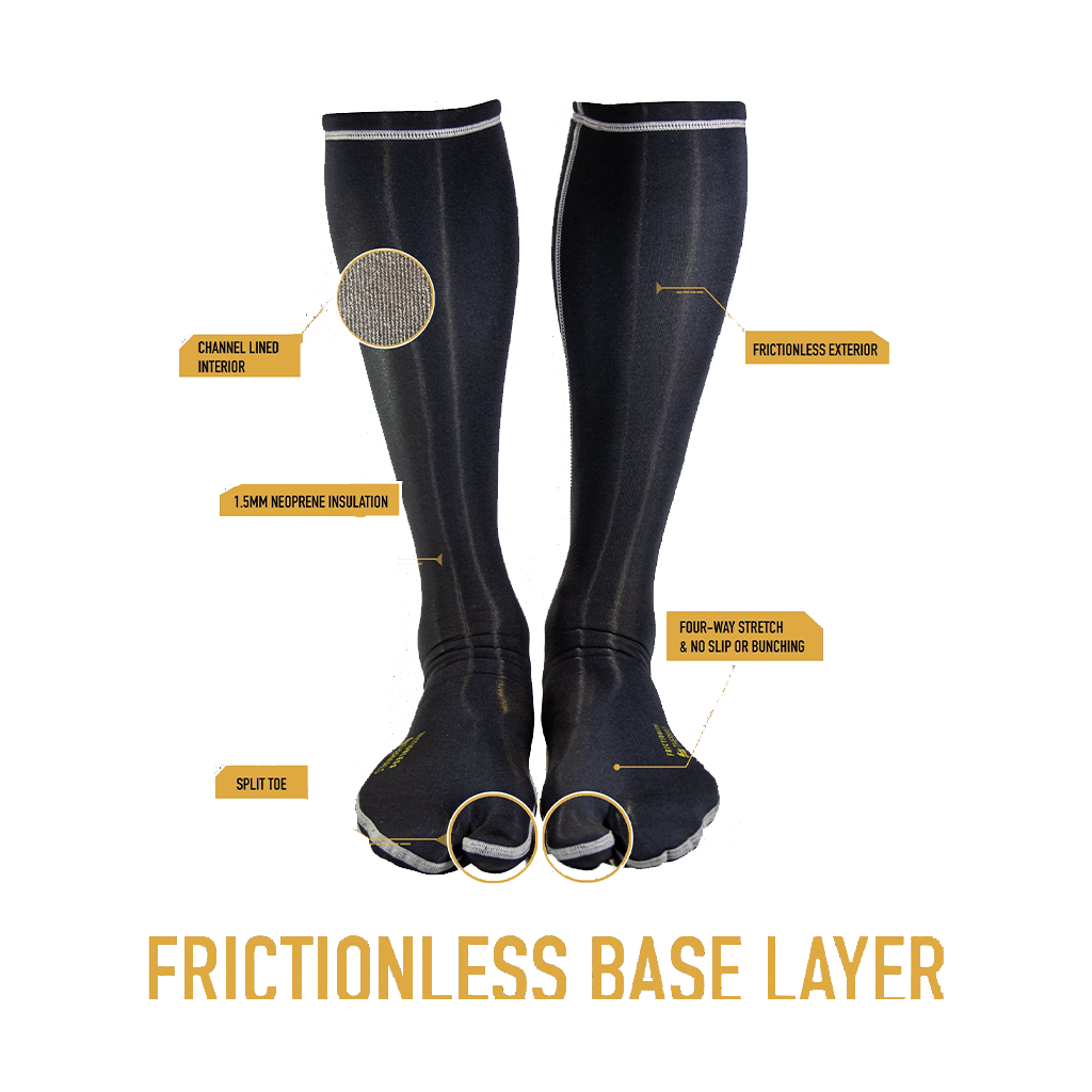 Worn Frictionless Thermals 1.5mm Split Toe Socks