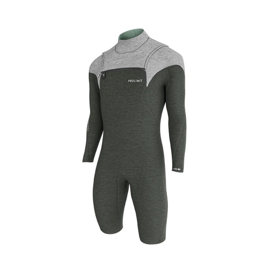  Prolimit Mercury Sunset 3/2mm Men's Front Zip L/S Shorty Wetsuit