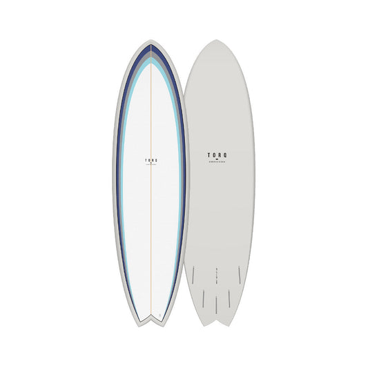  Torq TET Mod Fish Retro Blue Grey Surfboard