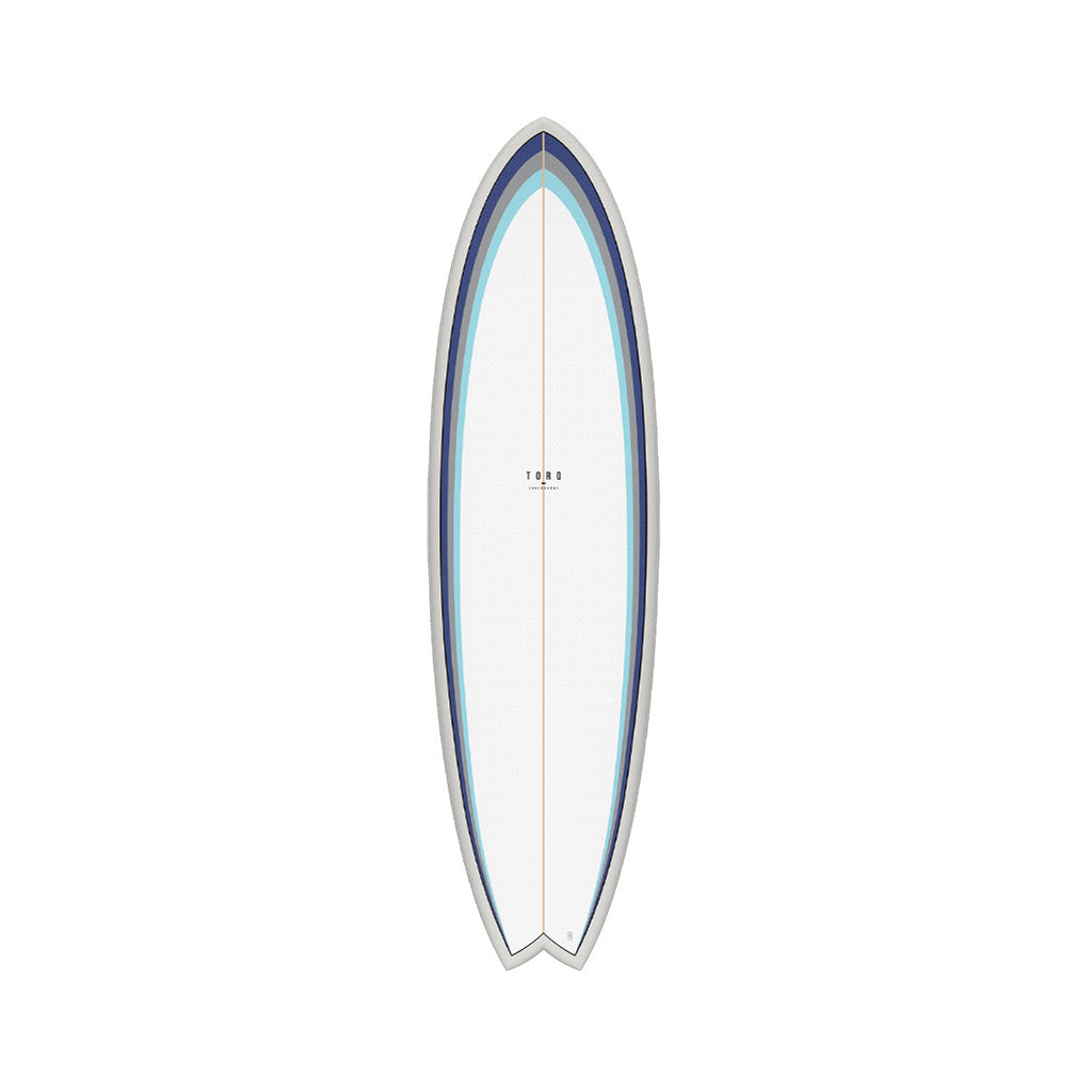  Torq TET Mod Fish Retro Blue Grey Surfboard