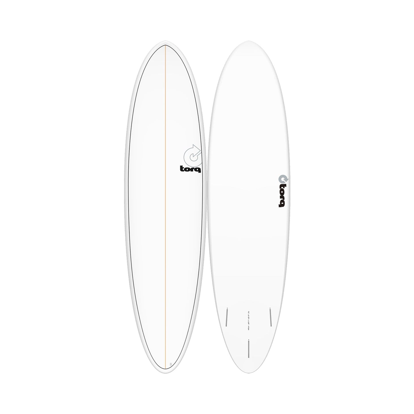  Torq TET Mod Fun White Deck Pinline Surfboard