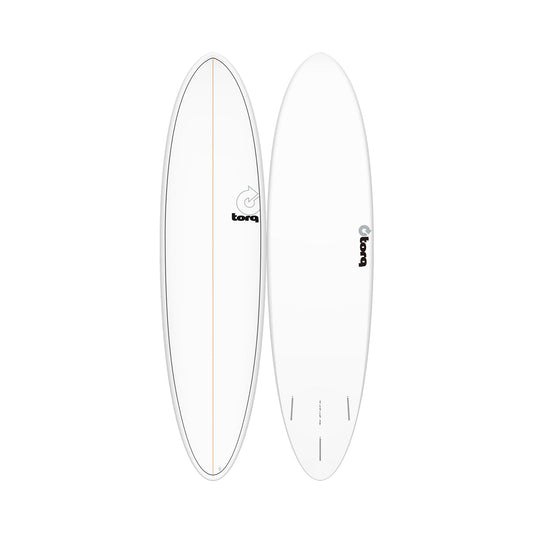  Torq TET Mod Fun White Deck Pinline Surfboard