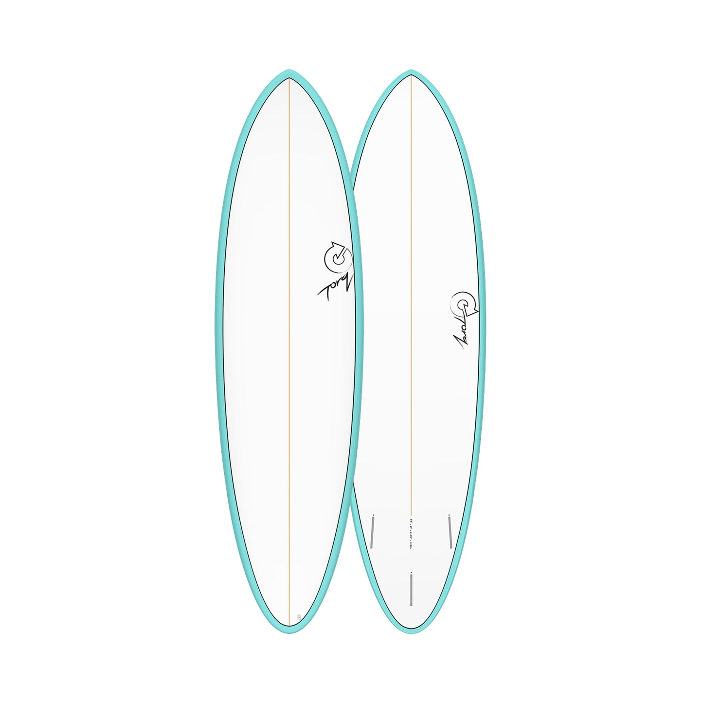  Torq TET Mod Fun Sea Green + Pinline Surfboard