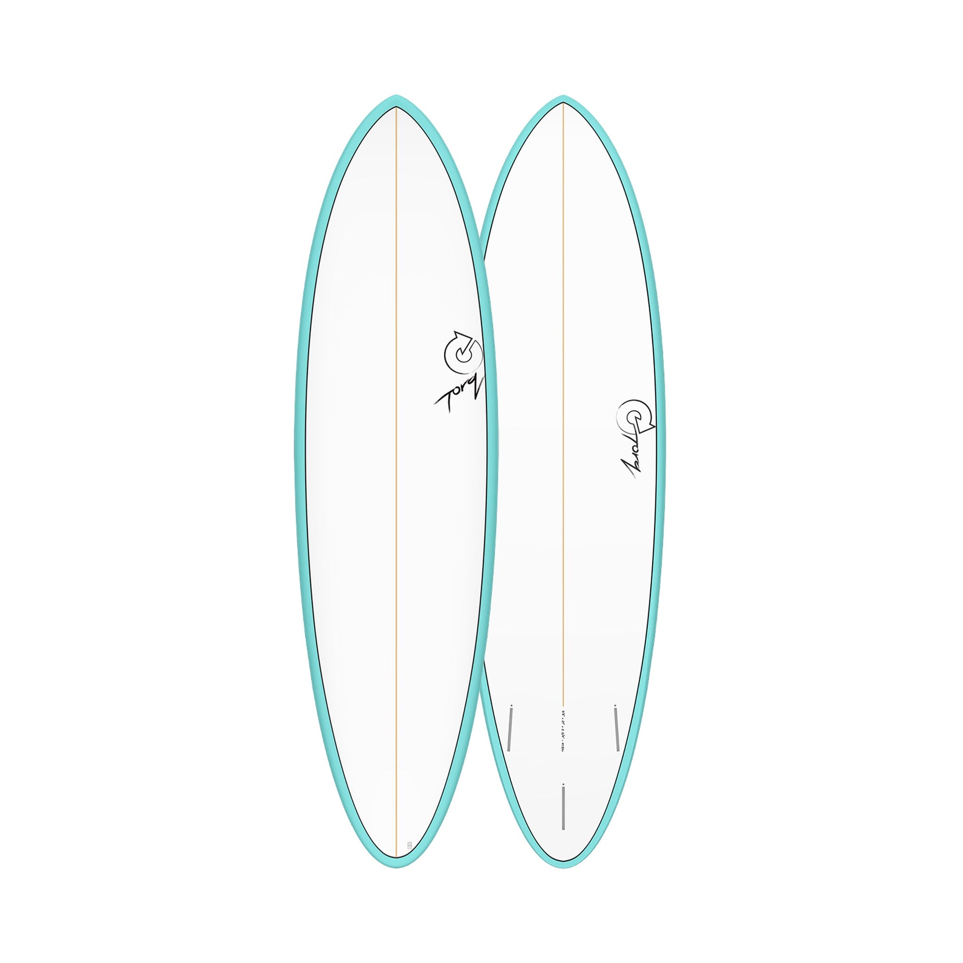  Torq TET Mod Fun Sea Green + Pinline Surfboard